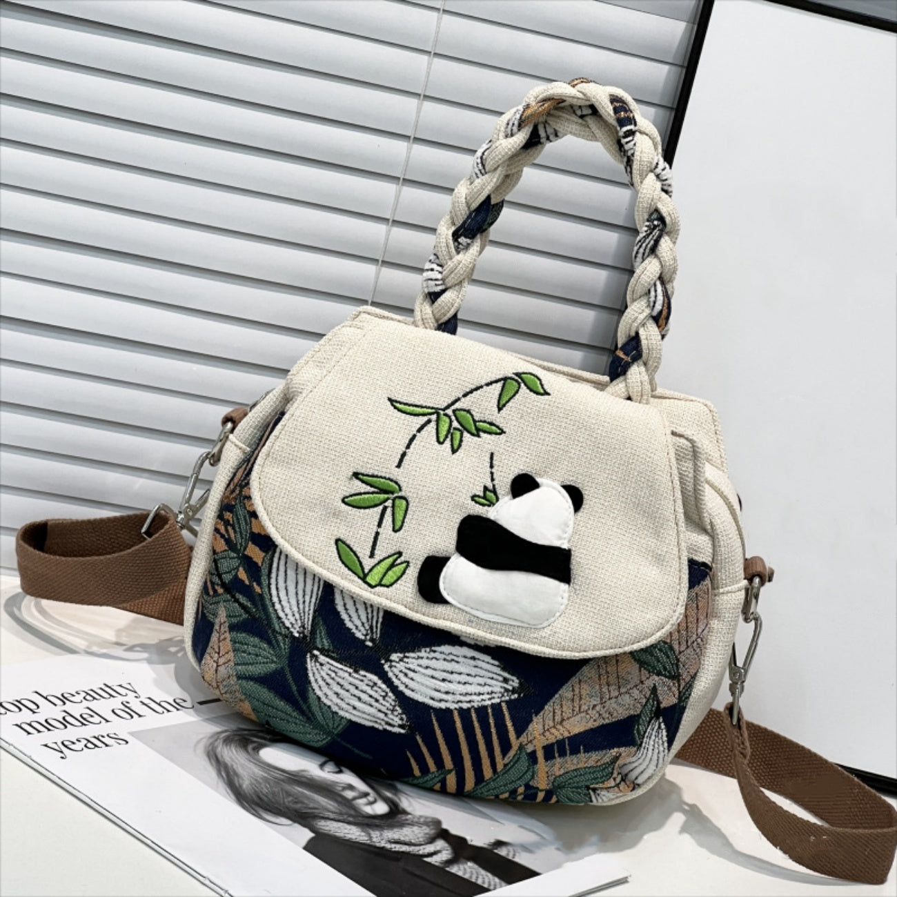 Panda shaped canvas tote multi style birthday gift for girlfriend