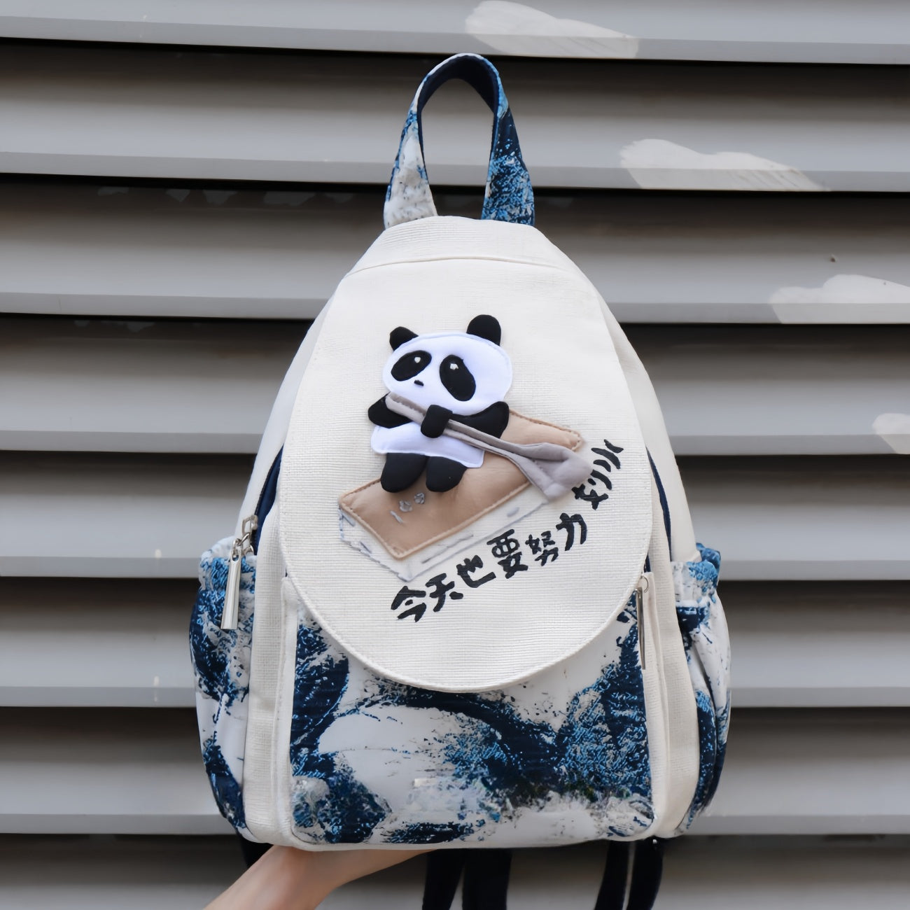 Panda shaped multi layered canvas backpack, birthday gift for girlfriend