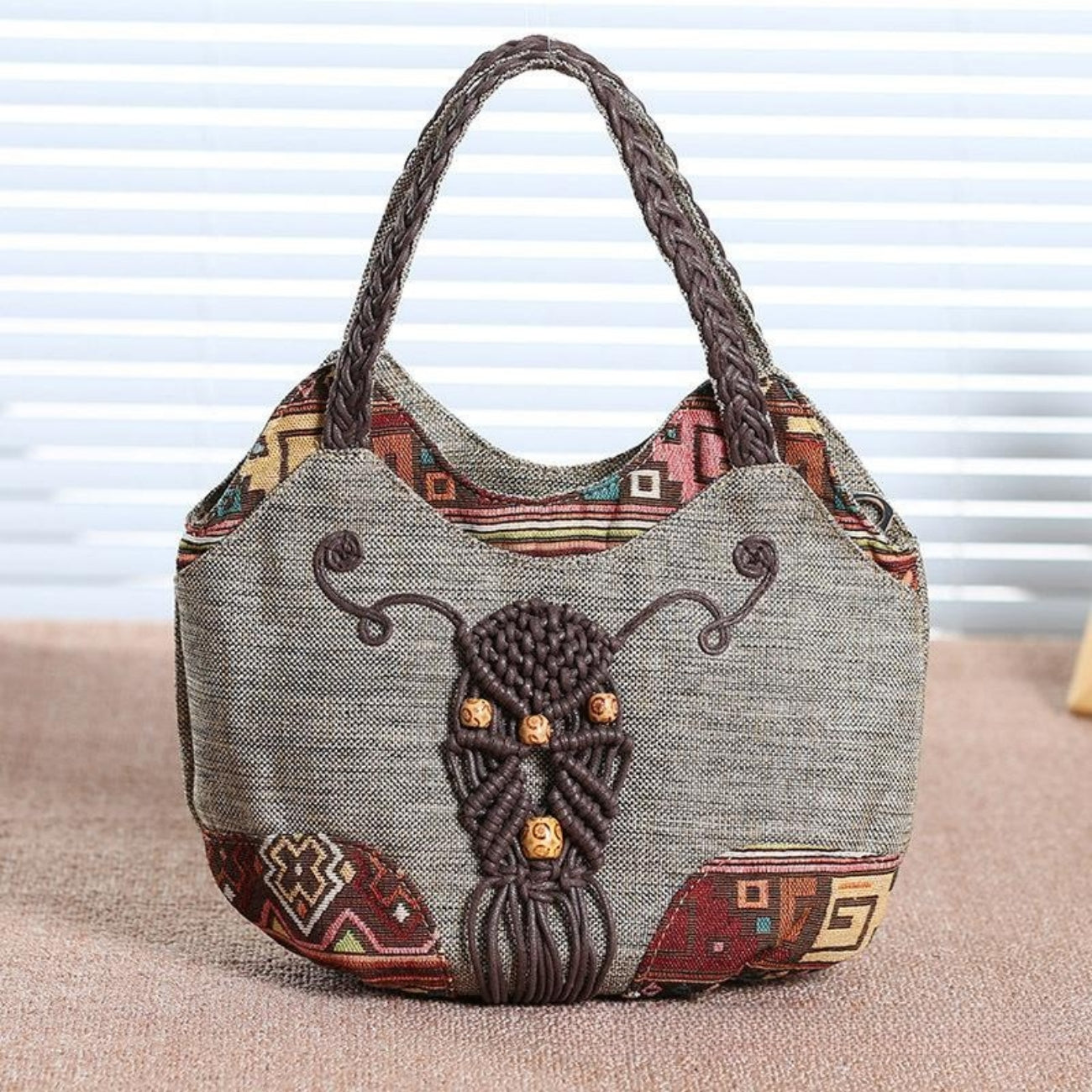 canvas tote woven women's bag large capacity portable shopping holiday gift for girlfriend