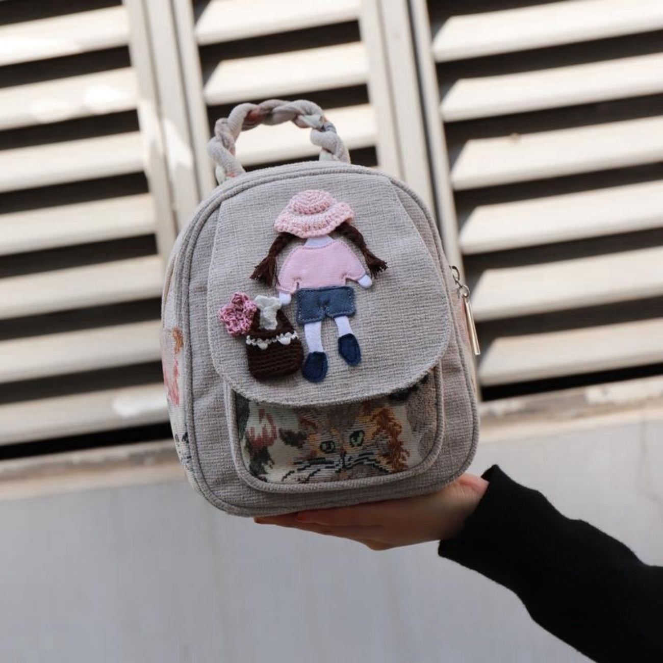 Handmade weaving facilitates commuting canvas backpack, giving birthday gifts to girlfriends