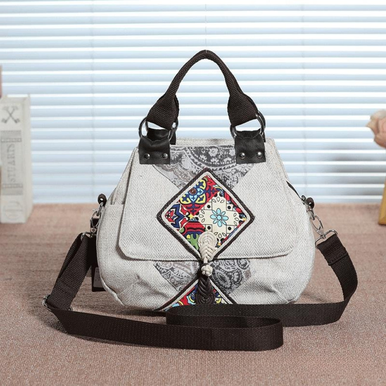 Multi layered hand-held crossbody single shoulder style, versatile hand woven bag for travel and commuting