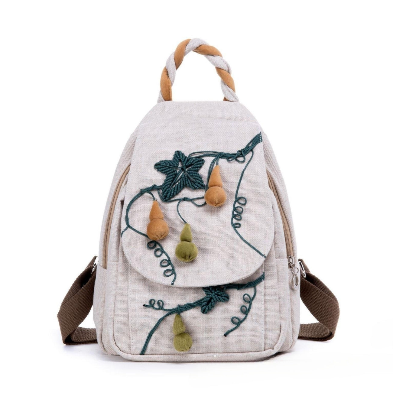 Gourd canvas backpack Portable Commuter Birthday Gift for Girlfriend and Mother