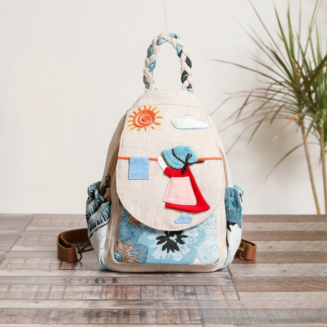 Sunshine Life Creative canvas backpack Birthday Gift for Girlfriend