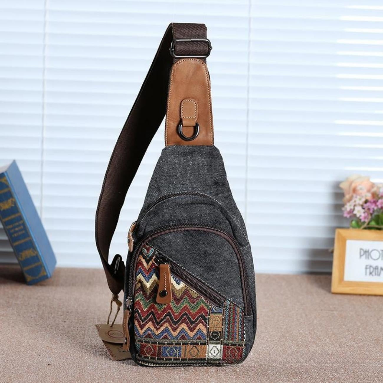 Couple chest canvas sling bag travel anti-theft high quality birthday gift