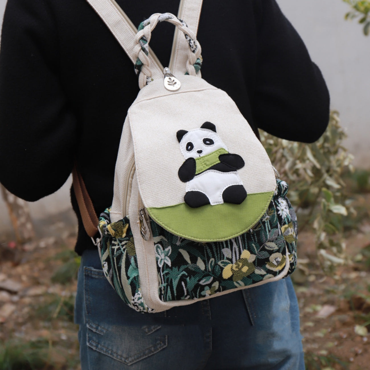 Panda shaped canvas tote multi style birthday gift for girlfriend