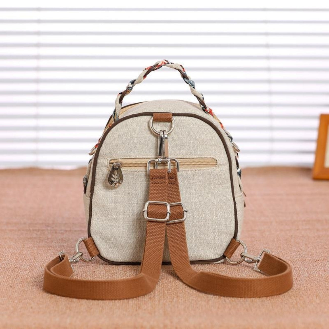 Multi functional small bags canvas sling bag with multiple compartments, single shoulder crossbody bag, canvas backpack