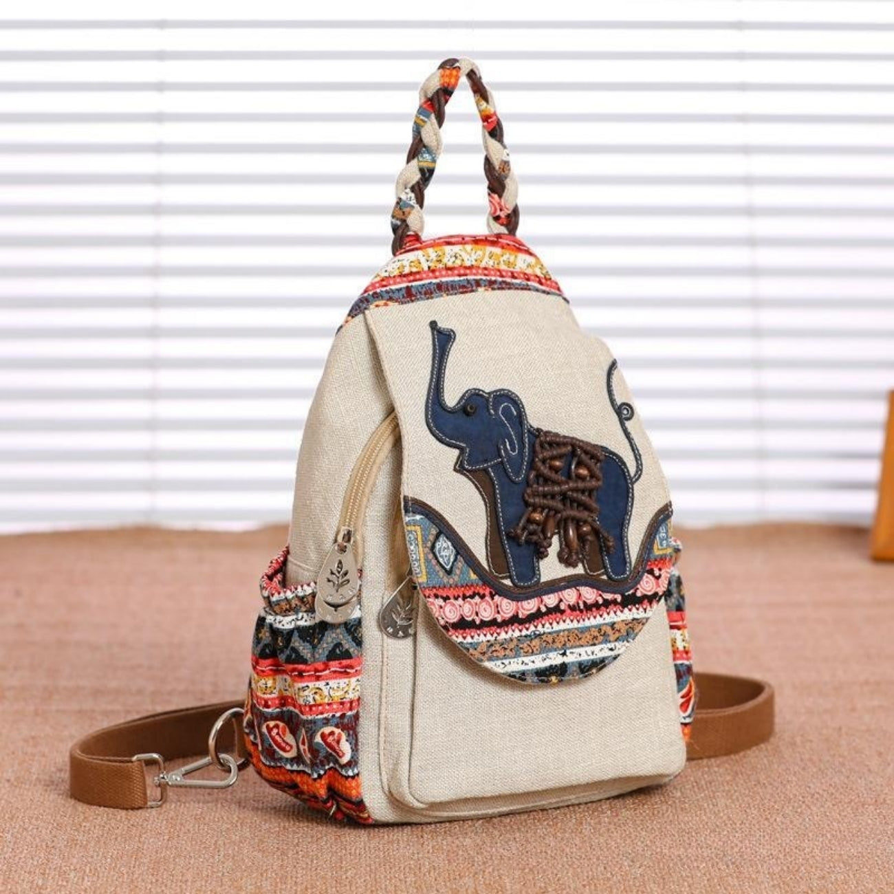 Canvas backpack, lightweight elephant shaped holiday gift for girlfriend