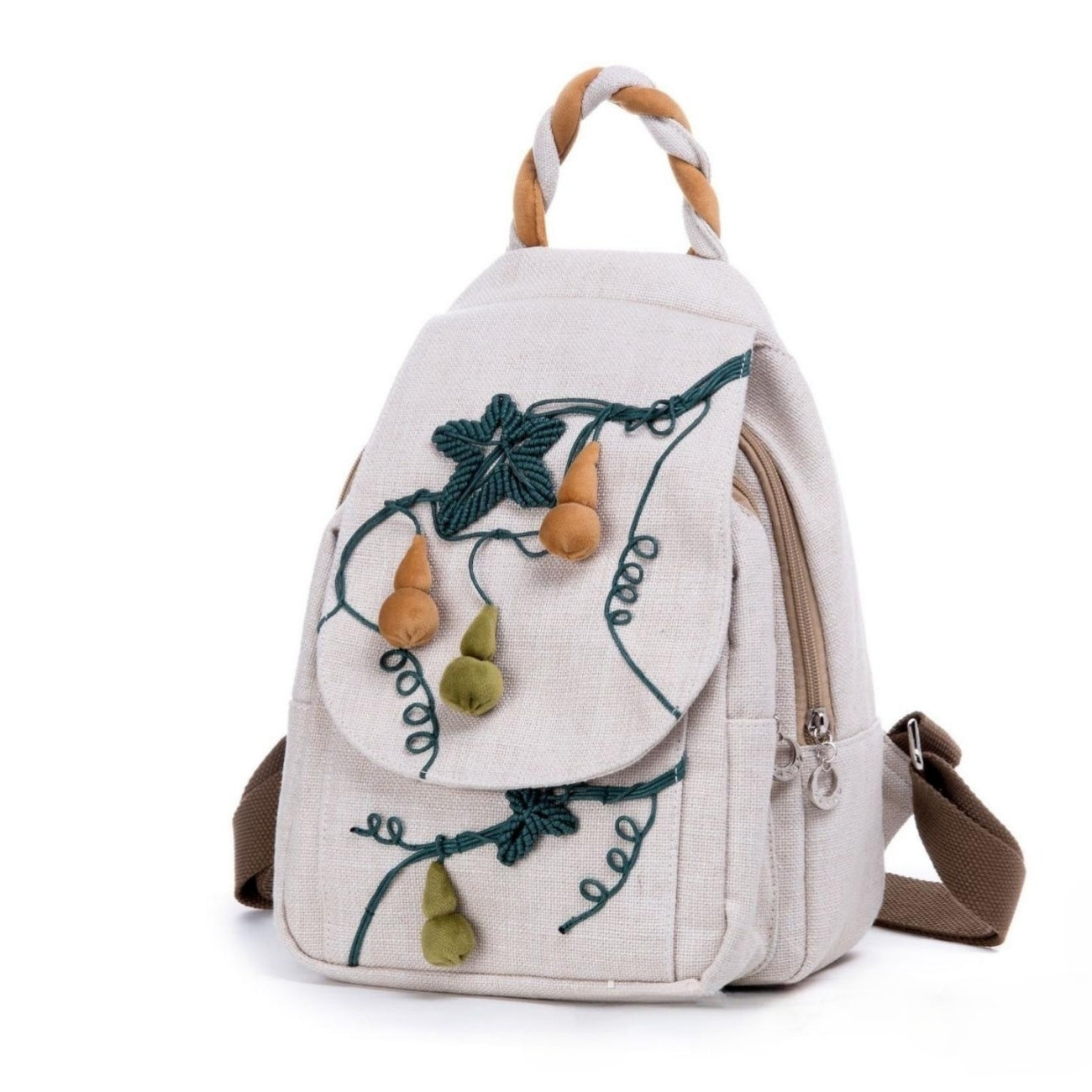 Gourd canvas backpack Portable Commuter Birthday Gift for Girlfriend and Mother