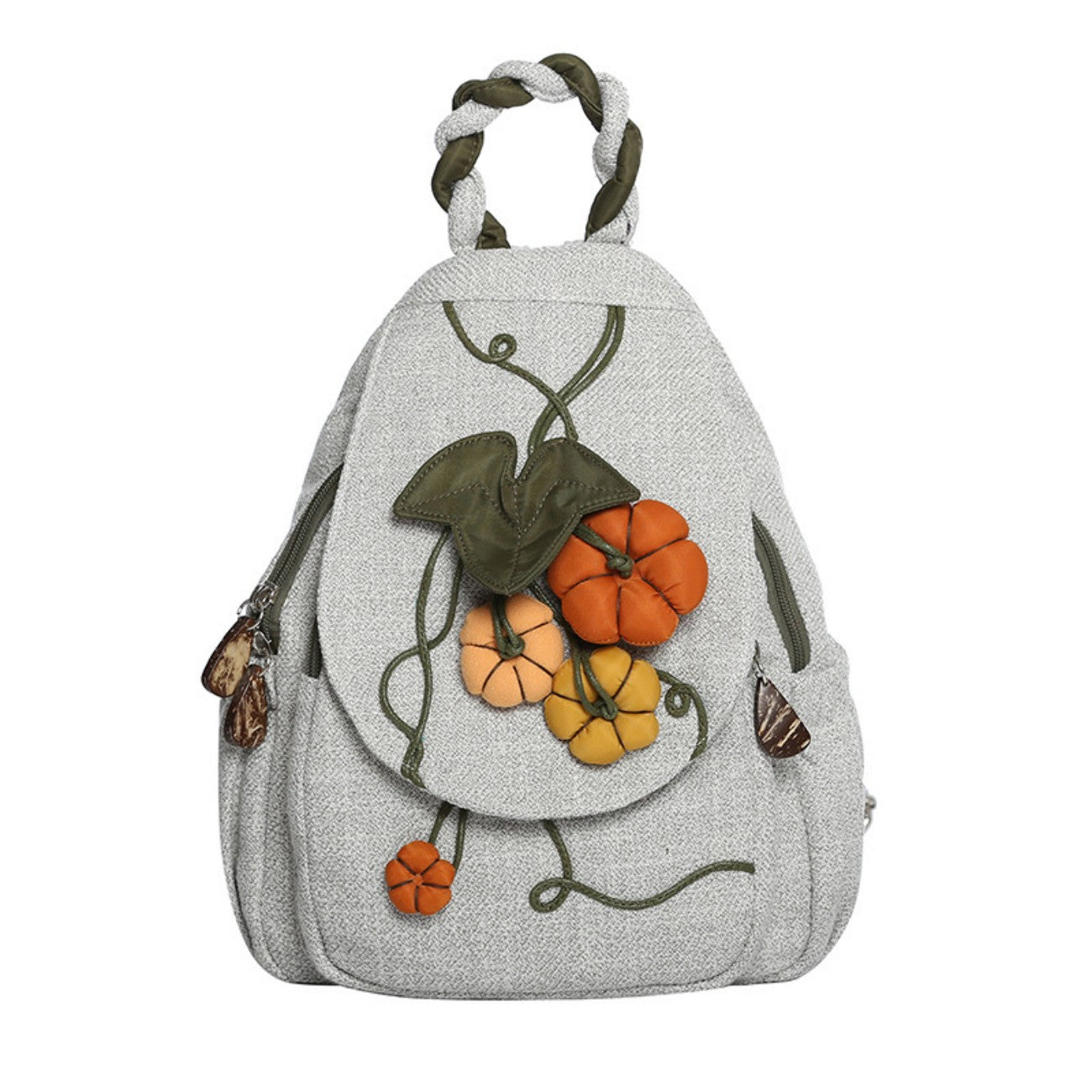 Ethnic style canvas backpack, women's backpack, travel backpack, holiday gift for girlfriend