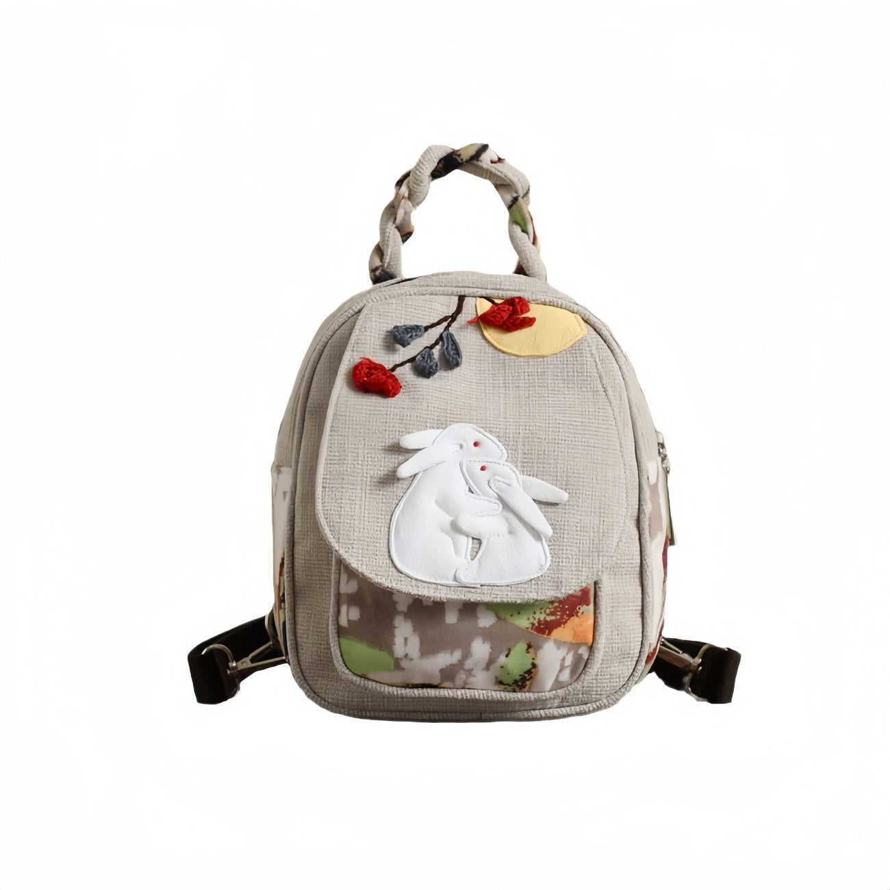 Rabbit Multi Layered canvas tote Birthday Gift for Girlfriend and Mother