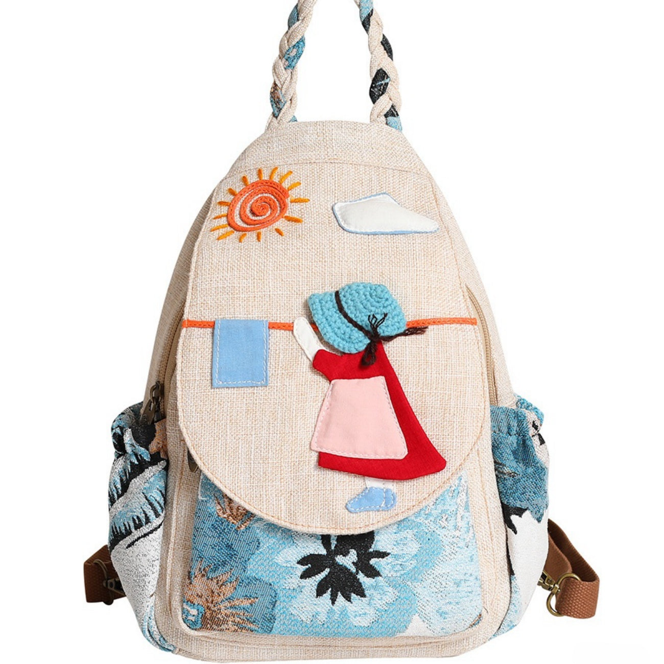 Sunshine Life Creative canvas backpack Birthday Gift for Girlfriend