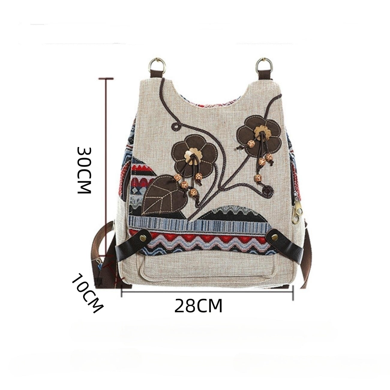 Large capacity backpack, canvas sling bag, single shoulder bag, three purpose travel backpack, handcrafted woven bag