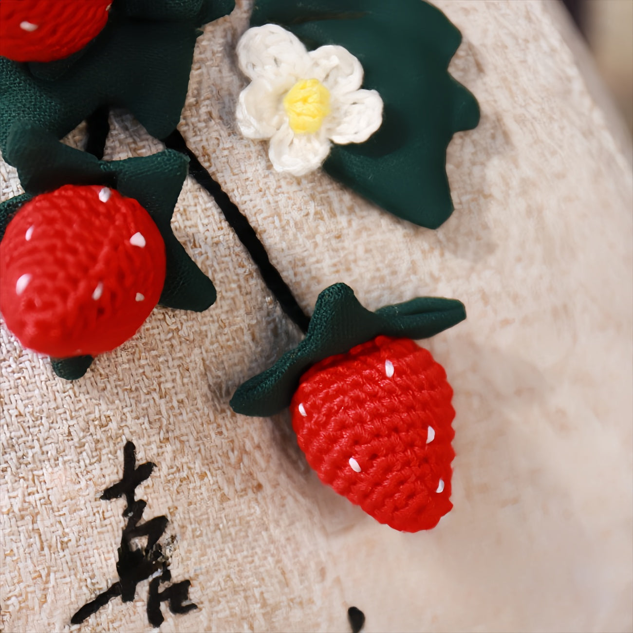 Strawberry shaped multi layered canvas backpack, birthday gift for girlfriend