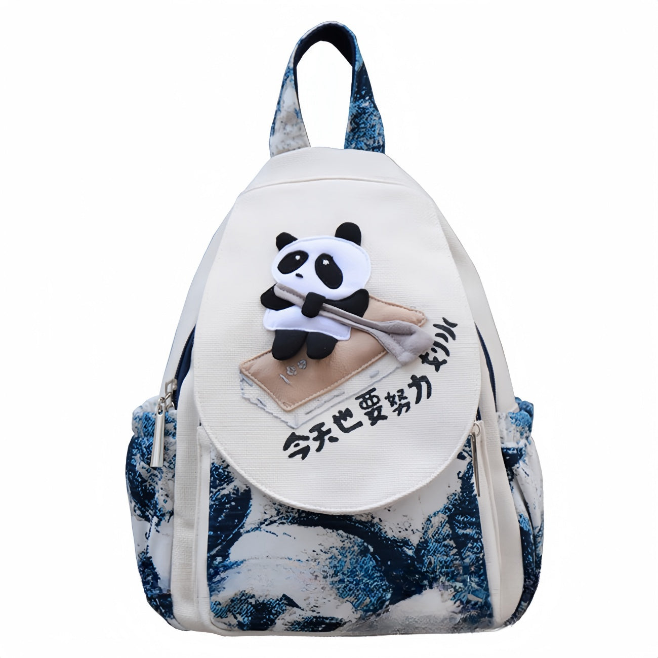 Panda shaped multi layered canvas backpack, birthday gift for girlfriend