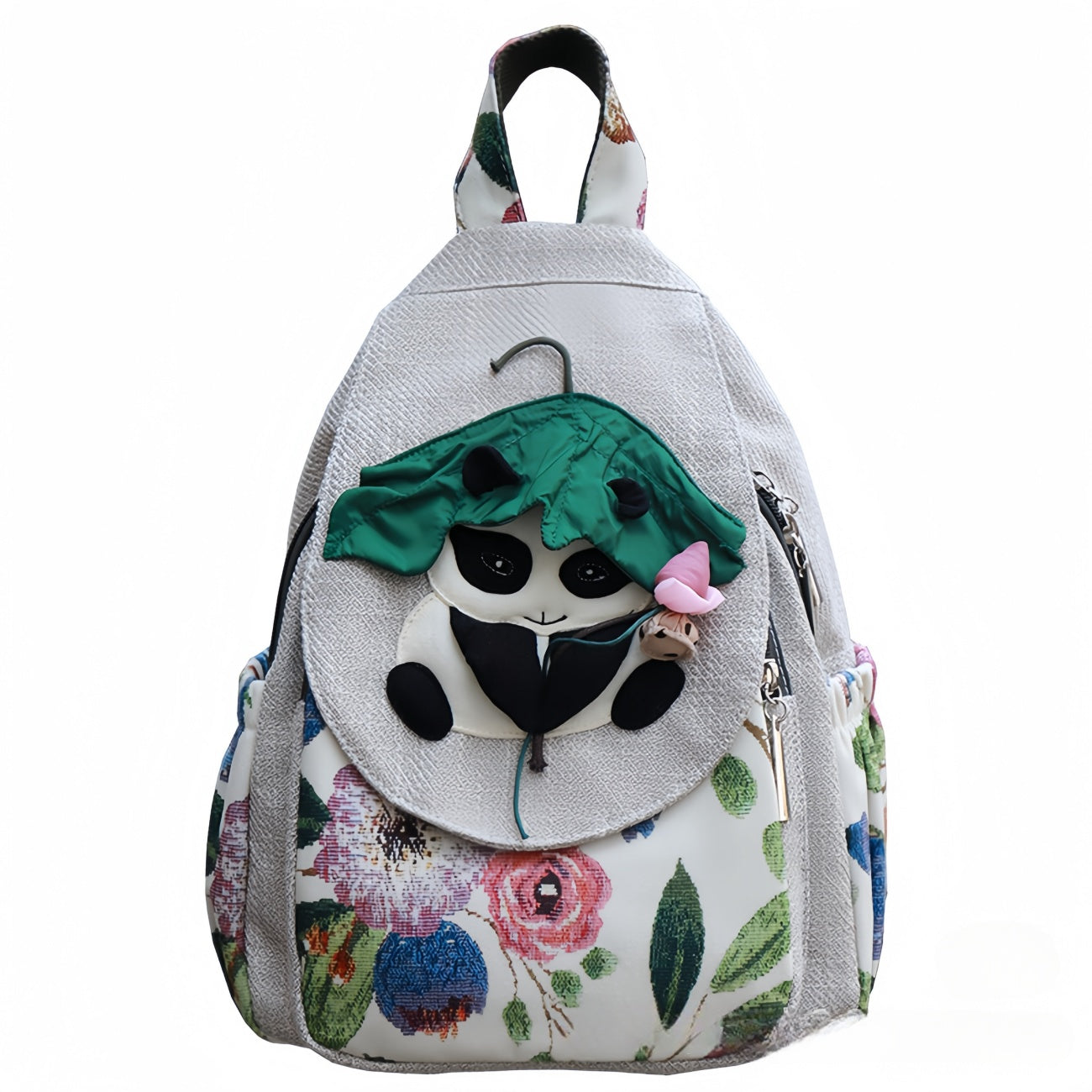 National Treasure Panda Multi layer canvas backpack Birthday Gift for Girlfriend