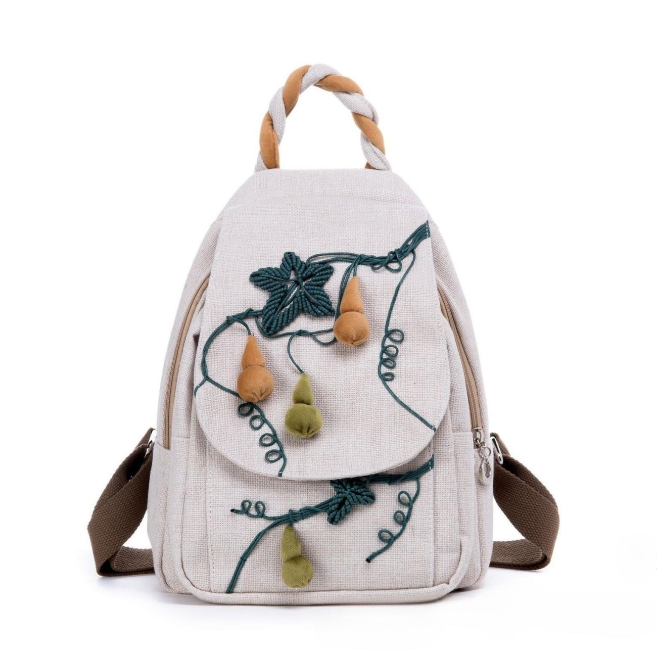 Gourd canvas backpack Portable Commuter Birthday Gift for Girlfriend and Mother