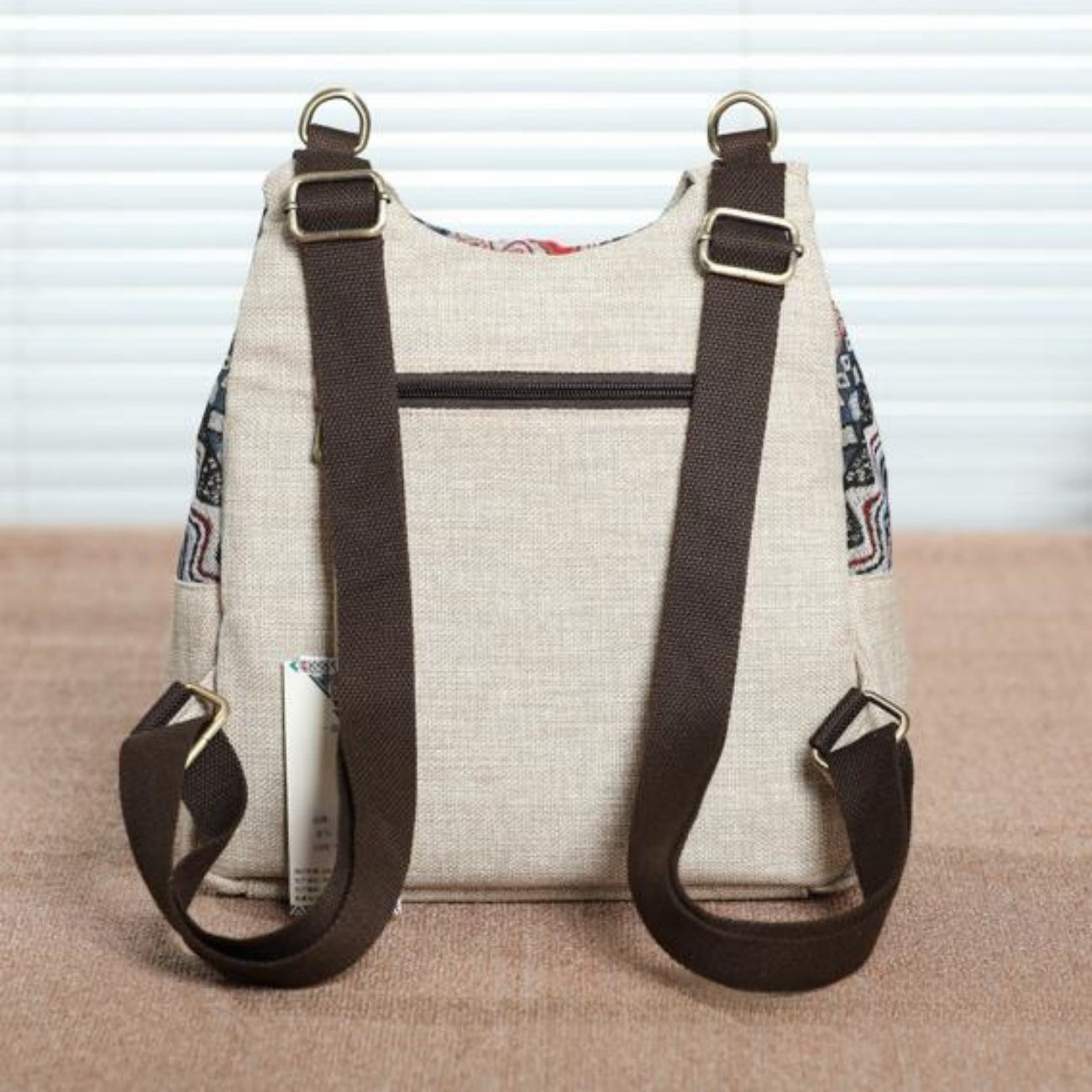 Large capacity backpack, canvas sling bag, single shoulder bag, three purpose travel backpack, handcrafted woven bag