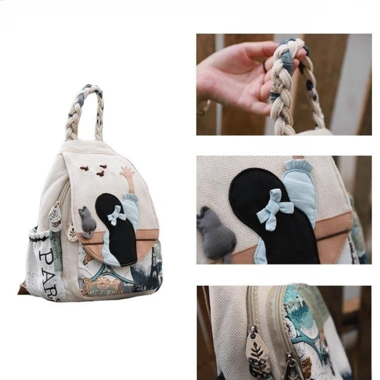 Cartoon Girl Lightweight canvas backpack Commuter Travel Holiday Gift for Girlfriend