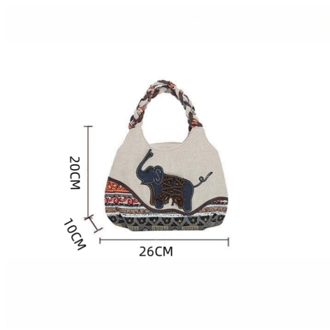 Auspicious handmade weaving canvas tote for convenient commuting, birthday gift for girlfriend