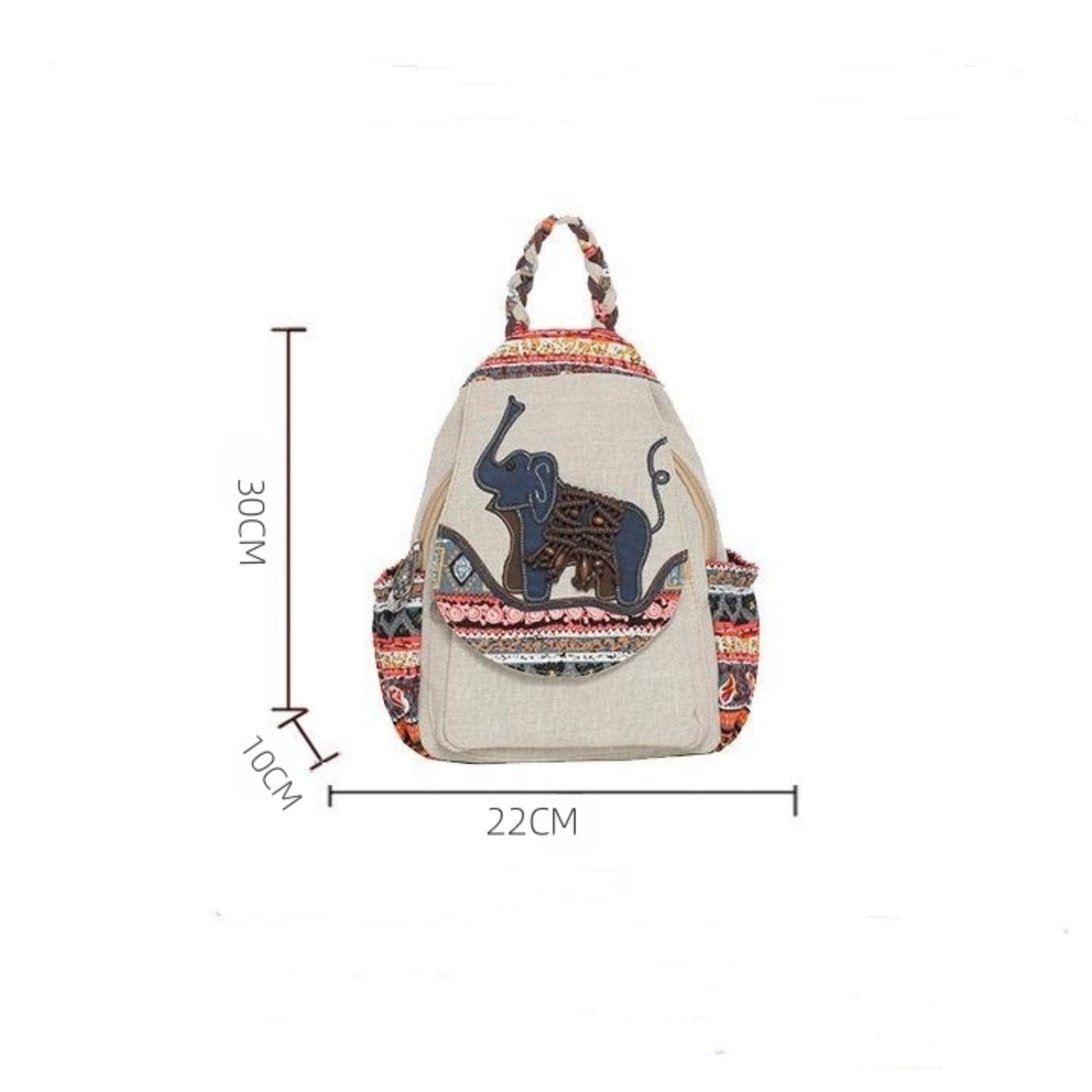 Canvas backpack, lightweight elephant shaped holiday gift for girlfriend