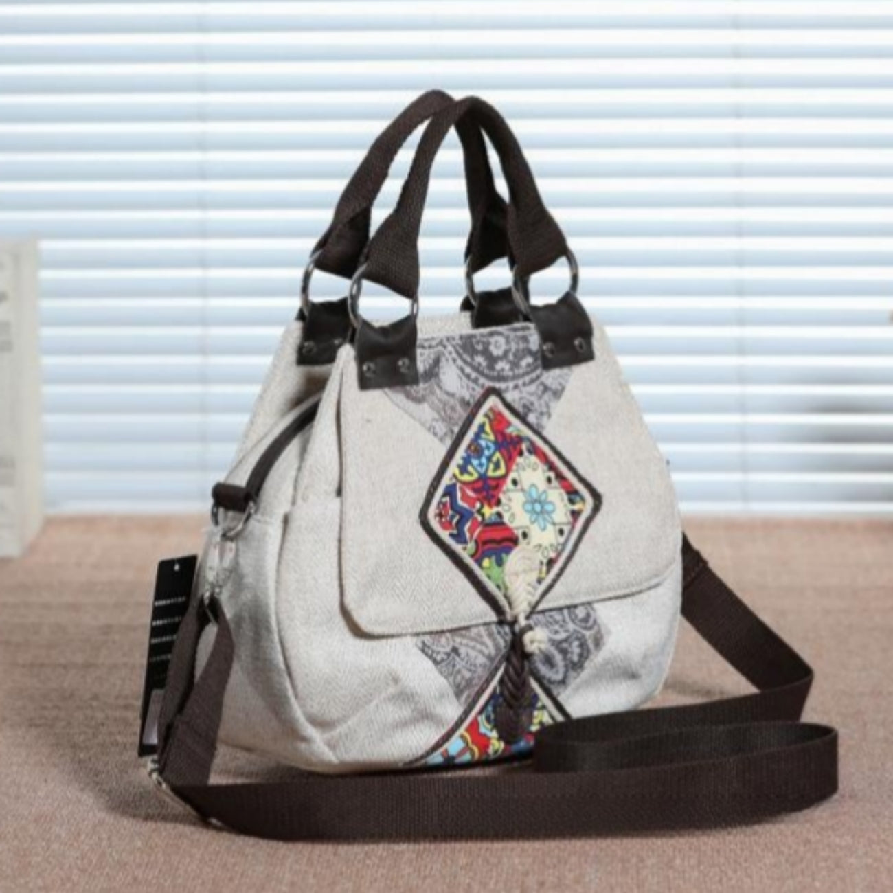 Multi layered hand-held crossbody single shoulder style, versatile hand woven bag for travel and commuting