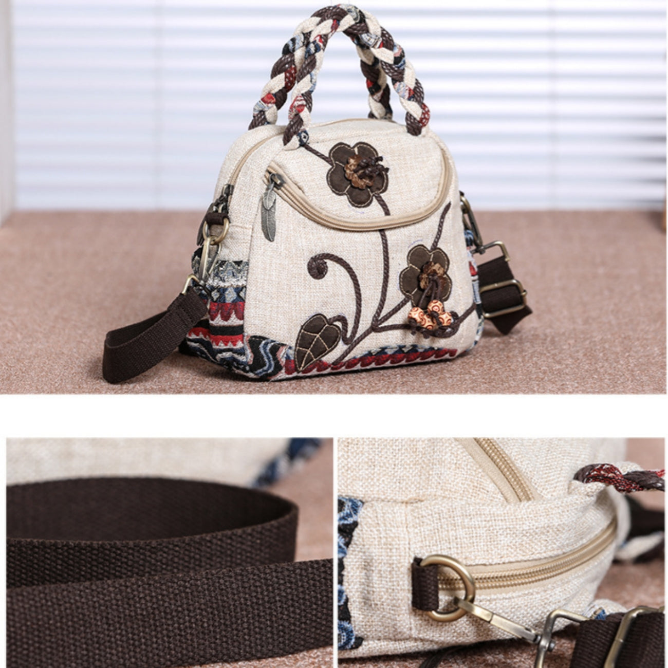 Multifunctional Lightweight Fabric Bag Shoulder Bag Messenger Bag Handbag Women's Bag