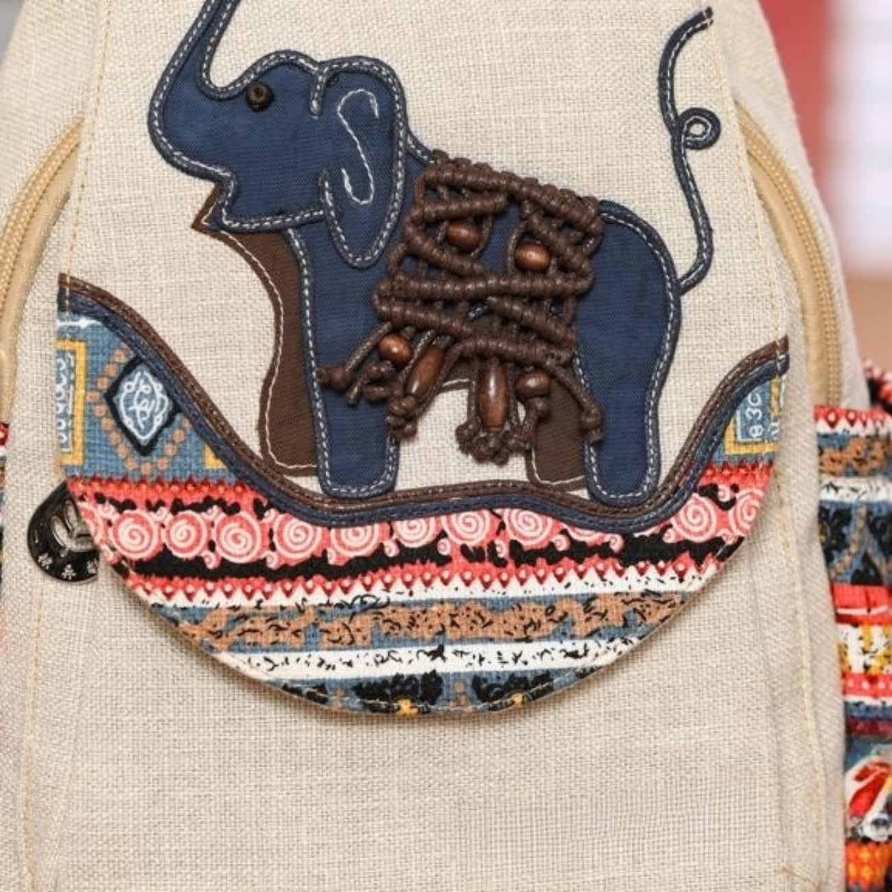 Canvas backpack, lightweight elephant shaped holiday gift for girlfriend